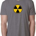 Mens Fallout Shirt Radiation Symbol Burnout Tee T-Shirt