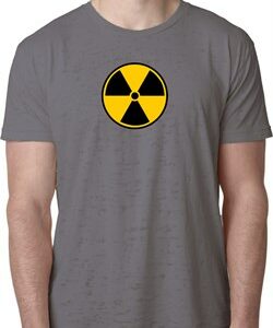 Mens Fallout Shirt Radiation Symbol Burnout Tee T-Shirt