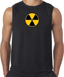 Mens Fallout Shirt Radiation Symbol Sleeveless Tee T-Shirt