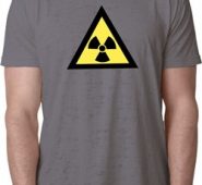 Mens Fallout Shirt Radioactive Triangle Burnout Tee T-Shirt