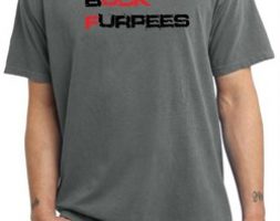 Mens Fitness Shirt Buck Furpees Pigment Dyed Tee T-Shirt