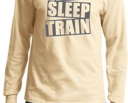 Mens Fitness Shirt Eat Sleep Train Long Sleeve Tee