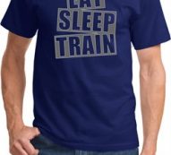 Mens Fitness Shirt Eat Sleep Train Tee T-Shirt