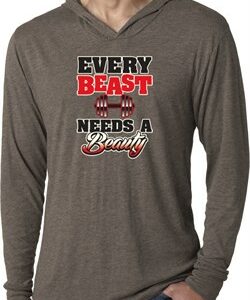 Mens Fitness Shirt Every Beast Lightweight Hoodie Tee T-Shirt