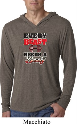 Mens Fitness Shirt Every Beast Lightweight Hoodie Tee T-Shirt