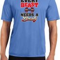 Mens Fitness Shirt Every Beast Moisture Wicking Tee T-Shirt