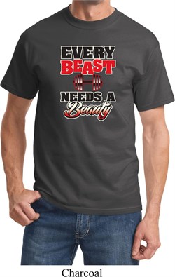 Mens Fitness Shirt Every Beast Needs A Beauty Tee T-Shirt