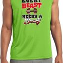 Mens Fitness Shirt Every Beast Sleeveless Moisture Wicking Tee T-Shirt