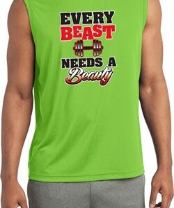 Mens Fitness Shirt Every Beast Sleeveless Moisture Wicking Tee T-Shirt