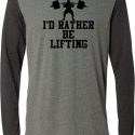 Mens Fitness Shirt I Rather Be Lifting Lightweight Hoodie Tee