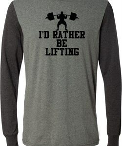 Mens Fitness Shirt I Rather Be Lifting Lightweight Hoodie Tee