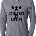 Mens Fitness Shirt I Rather Be Lifting Lightweight Hoodie Tee T-Shirt