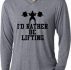 Mens Fitness Shirt I Rather Be Lifting Lightweight Hoodie Tee T-Shirt