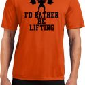 Mens Fitness Shirt I Rather Be Lifting Moisture Wicking Tee T-Shirt