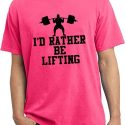 Mens Fitness Shirt I Rather Be Lifting Pigment Dyed Tee T-Shirt