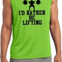 Mens Fitness Shirt I Rather Be Lifting Sleeveless Moisture Wicking Tee