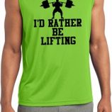 Mens Fitness Shirt I Rather Be Lifting Sleeveless Moisture Wicking Tee