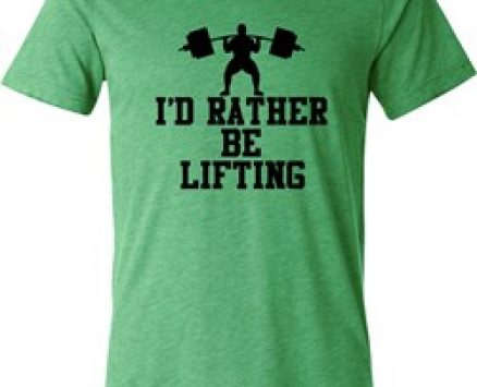 Mens Fitness Shirt I Rather Be Lifting Tri Blend V-neck Tee T-Shirt