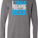 Mens Fitness Shirt I Train For Beer Lightweight Hoodie Tee