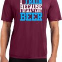 Mens Fitness Shirt I Train For Beer Moisture Wicking Tee