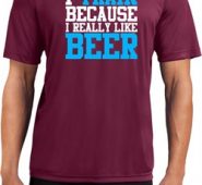 Mens Fitness Shirt I Train For Beer Moisture Wicking Tee