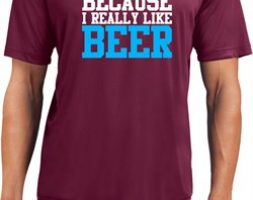 Mens Fitness Shirt I Train For Beer Moisture Wicking Tee