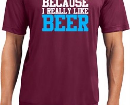 Mens Fitness Shirt I Train For Beer Moisture Wicking Tee