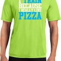 Mens Fitness Shirt I Train For Pizza Moisture Wicking Tee