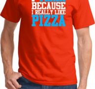Mens Fitness Shirt I Train For Pizza Tee T-Shirt