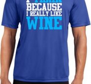 Mens Fitness Shirt I Train For Wine Moisture Wicking Tee T-Shirt