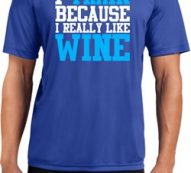 Mens Fitness Shirt I Train For Wine Moisture Wicking Tee T-Shirt