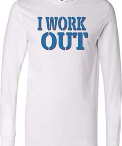 Mens Fitness Shirt I Work Out Lightweight Hoodie Tee