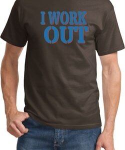 Mens Fitness Shirt I Work Out Tee T-Shirt