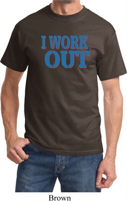 Mens Fitness Shirt I Work Out Tee T-Shirt