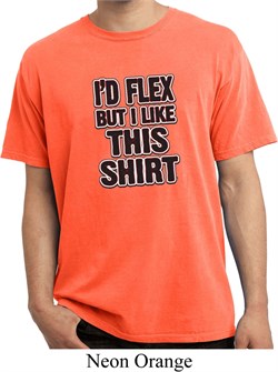 Mens Fitness Shirt Id Flex Pigment Dyed Tee T-Shirt