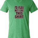 Mens Fitness Shirt Id Flex Tri Blend V-neck Tee T-Shirt