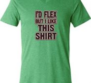 Mens Fitness Shirt Id Flex Tri Blend V-neck Tee T-Shirt