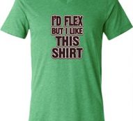 Mens Fitness Shirt Id Flex Tri Blend V-neck Tee T-Shirt