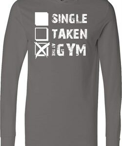 Mens Fitness Shirt Single Taken At The Gym Lightweight Hoodie Tee