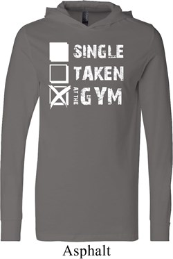 Mens Fitness Shirt Single Taken At The Gym Lightweight Hoodie Tee