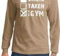 Mens Fitness Shirt Single Taken At The Gym Long Sleeve Tee T-Shirt