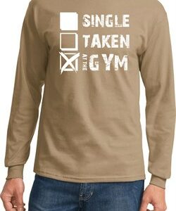 Mens Fitness Shirt Single Taken At The Gym Long Sleeve Tee T-Shirt