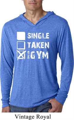 Mens Fitness Shirt Single Taken Gym Lightweight Hoodie Tee T-Shirt