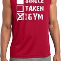 Mens Fitness Shirt Single Taken Gym Sleeveless Moisture Wicking Tee