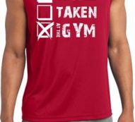 Mens Fitness Shirt Single Taken Gym Sleeveless Moisture Wicking Tee