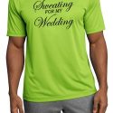 Mens Fitness Shirt Sweating For My Wedding Moisture Wicking Tee