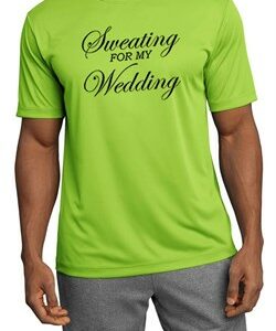 Mens Fitness Shirt Sweating For My Wedding Moisture Wicking Tee