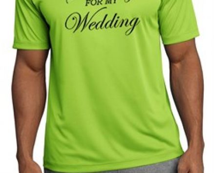 Mens Fitness Shirt Sweating For My Wedding Moisture Wicking Tee
