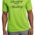 Mens Fitness Shirt Sweating For My Wedding Moisture Wicking Tee