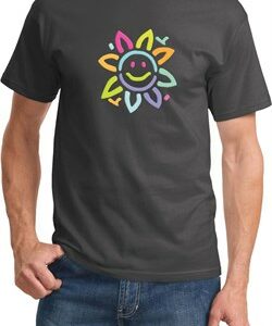 Mens Flower Shirt Sunflower Tee T-Shirt